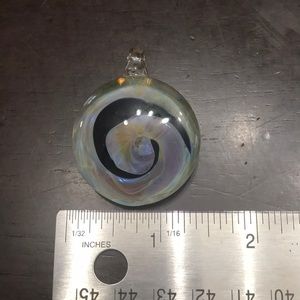Glass circle pendant
